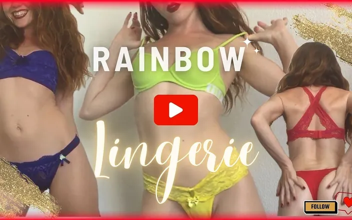 Leverageurassets: Rainbow Lingerie Try On Haul Modeling Leverageurassets - 35