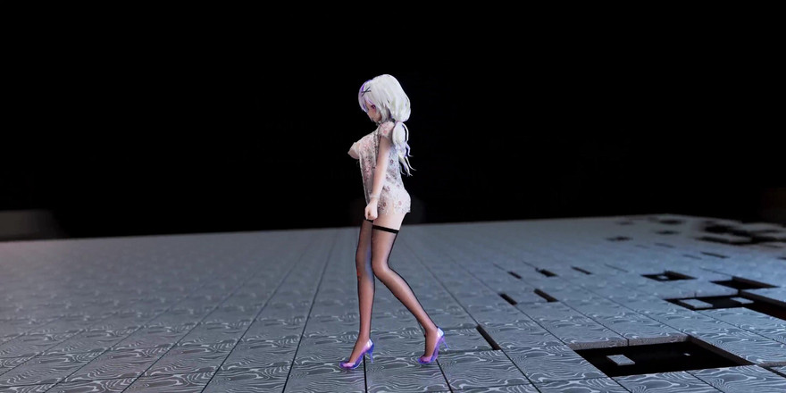 MikuMotion: [mmd] Pěkné tělo Černé punčochy; Bílé punčochy; Prádélko; Striptýz