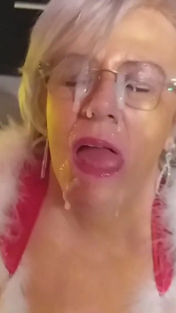 German Grandma Celebrates the Hottest Christmas with Lots of Fun