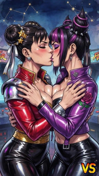 Sexy Chun Li and Jury Kiss (ai)