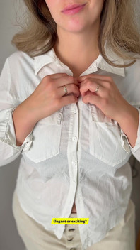 My Wife's Large Neckline in an Elegant Shirt