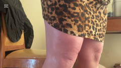 Me Sitting Cross Legged in My Mini Skirt with Baby Oil All Over My Body and Getting a Cock Inside Me thumbnail
