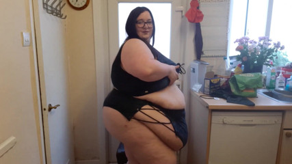 SSBBWLadyBrads: SSBBW tries on new bikinis fat belly ass