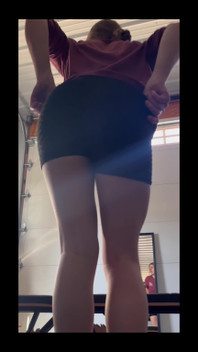 Taking off My Shorts and Thong to Do Some Squats
