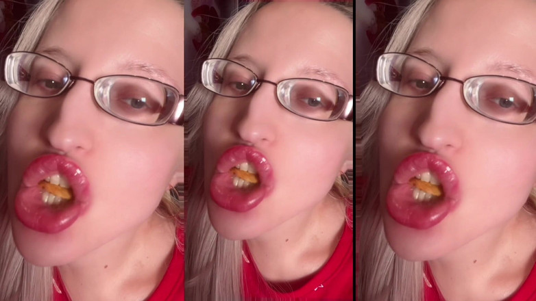 FinDom Goaldigger: ASMR Chips mange des pommes de terre écoute dans des écouteurs