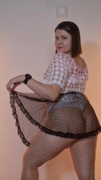 Sheer Mini Skirt Try-on: Three Transparent Looks on Curvy Body