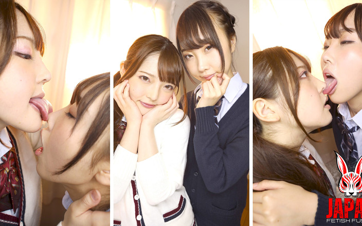 Japan Fetish Fusion: Ria Misaka &amp; Saku Kurosaki Lick Each Other’s Noses... After Smelling...