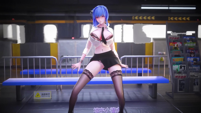 MikuMotion: オフィスレディ制服;ペンシルスカート;レースThong;書記