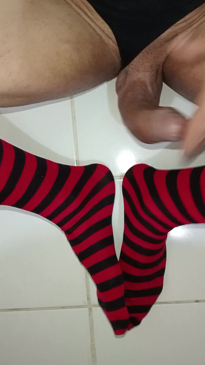 Rey rey: Big and Venezuelan Penis, Intense Masturbation in White Pantyhose, Close-up,...