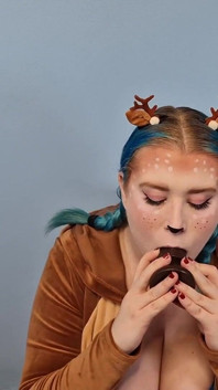 Sensual BJ in a Reindeer Costume - Solo Girl