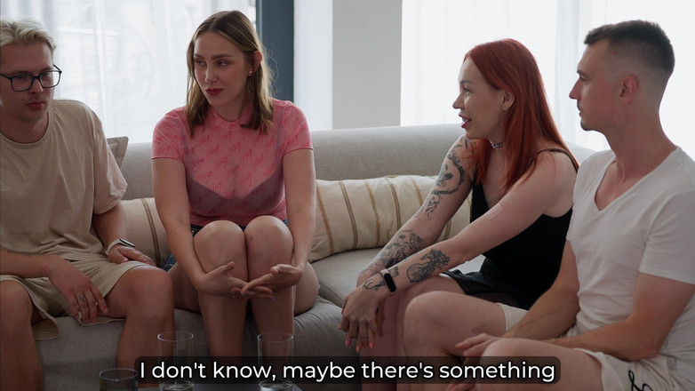 MURSTAR: Shy Redhead Swingers Strip &amp; Swap in Naughty Card Game