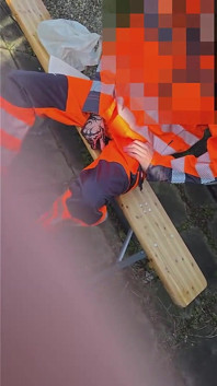 Str8 Apprentice Construction Worker Convinced to Get a Blowjob
