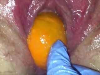Fat house wife: Wife tight pussy gets destroyed &amp; stretched by massive apples &amp; oranges...