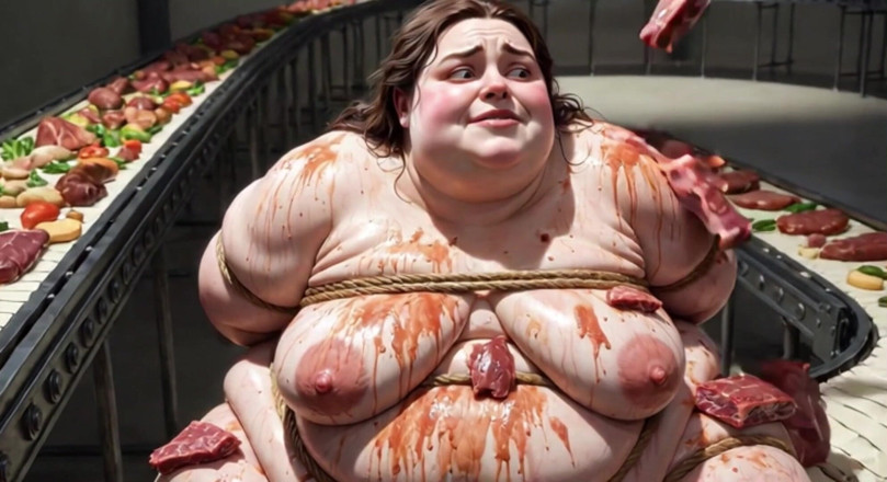 YOUR BEST FANTASY: Humiliated BBW Slave Tied and Stuffing Her Belly Deep