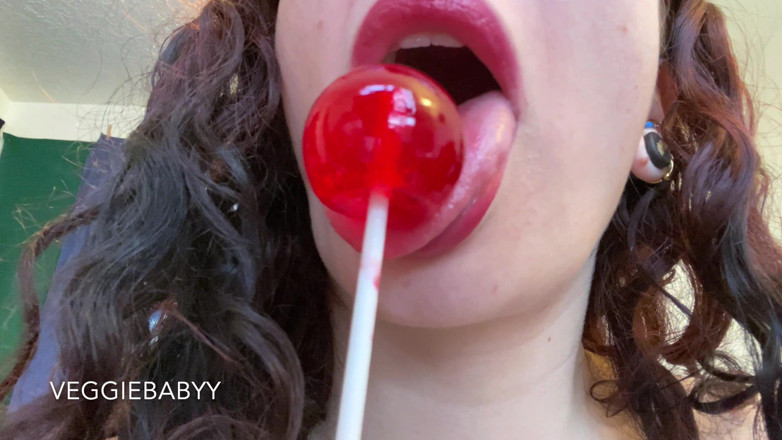 Veggiebabyy: 4K z bliska lollipop ustne umocowanie