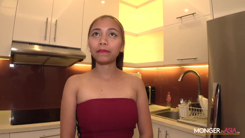 Monger In Asia: Sexy Asian bangmaid leaves interview with a creampie