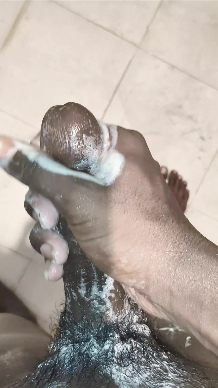 TS Azzy: TS Azzy Doing Self Pleasure Best Soap Handjob Masturbation in...