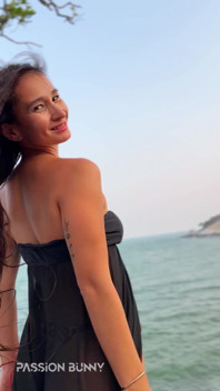 Hottie in Black Long Dress Will Make You Happy