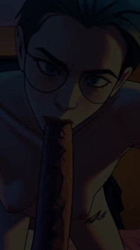 Lesbian emo mengambil hentai besar