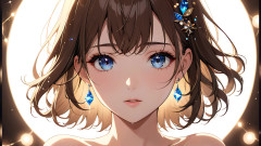 LustRender: Bokeh Dreams: फ्लोटिंग लाइट्स में एक सुंदर युवा महिला