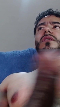 Masturbation and Big Cumshot of Stud Man