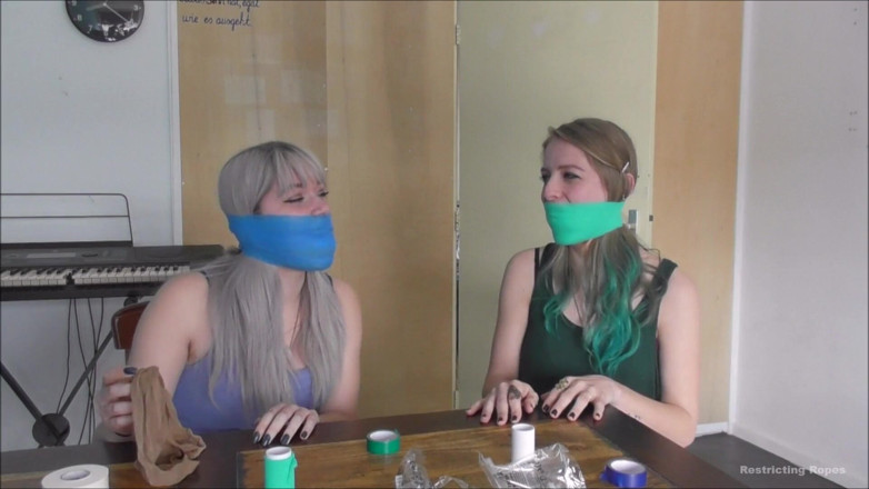 Restricting Ropes: Luna Grey &amp; Violet Haze - Gag Party HD