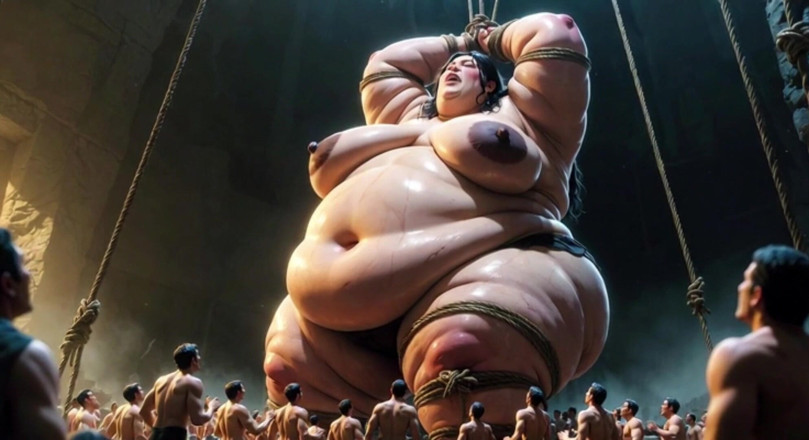 YOUR BEST FANTASY: 침대에서 묶인 거대한 SSBBW - 그녀 안에 깊숙이 있는 작은 남자를 위해 필사적으로