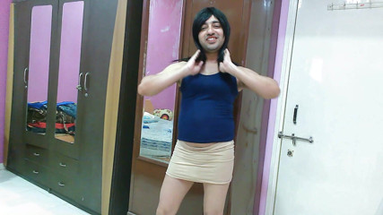 Cute & Nude Crossdresser: Hot sissy crossdresser femboy Sweet Lollipop pissing under the nude...