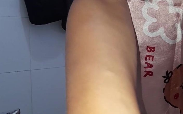 Naomisinka: Masturbating Wearing Girl Satin Pajamas with Short Pants