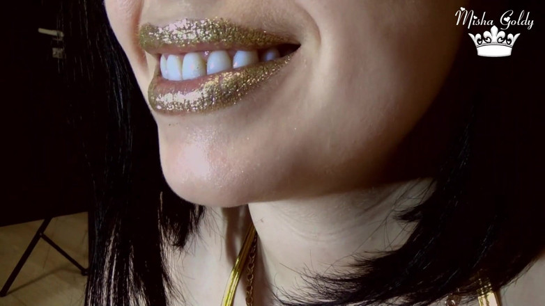 Goddess Misha Goldy: POV Franse gouden zoenen Joi