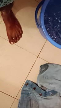 Hand Job. Bathroom