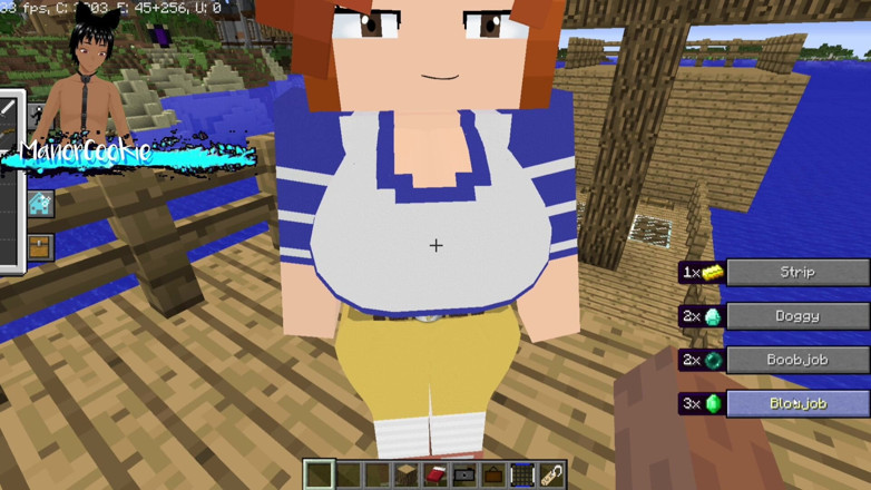 Manor Cookie: Minecraft Jenny Mod Fapcraft - Nami เงี่ยนและมีหัวนมและตูดที่ดี!