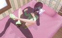 H3DC: Dziewczyna w zielonej piżamie dostaje kremówka przed snem