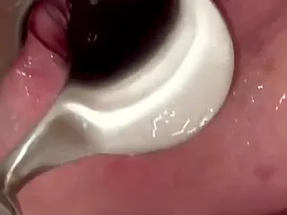 CyntiaCymes: Strong Stream Pee From My Spread Out Pussy by Speculum