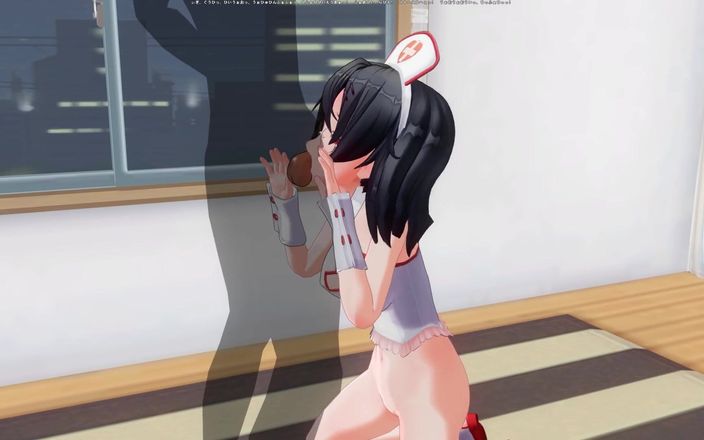 H3DC: Une infirmière mince hentai en 3D taille une pipe à un patient