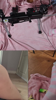 Sharing Double Sided Fuck Machine with Massive Toys