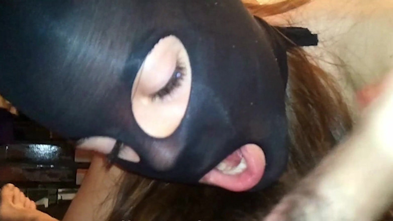Nylon Xtreme: Encasement blowjob boot nylon mask