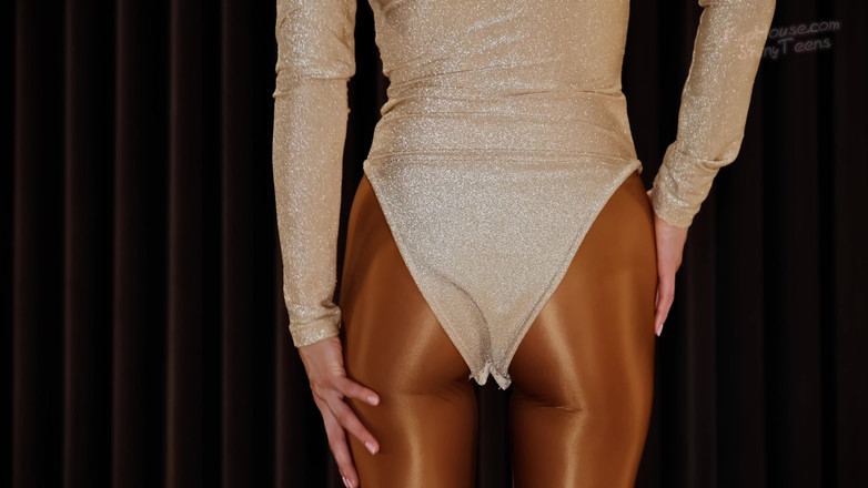 Shiny teens: 907 चमकदार कांस्य स्पैन्डेक्स पेंटीहोज