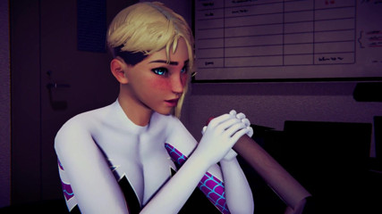 Waifu club 3D: Gwen melancap zakar awak sehingga awak pancut