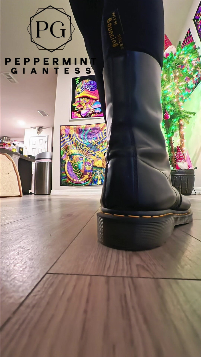 Peppermint Giantess: 6'7 Giantess in Doc Martens Stomping Hard Vicious Slow-mo Stomps