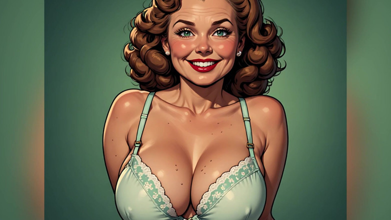 AI Porn: ศิลปะย้อนยุค Pinup Bra และกางเกงใน