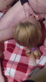 Gangbang in Restaurant on the Tables