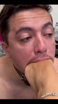 Sexy Foot Gagging in Collared Foot Slave