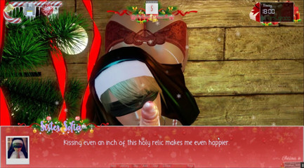 Cumming Gaming: Noël illimité [jeu porno hentai de Noël] Épisode 13, la nounou m'a laissé...