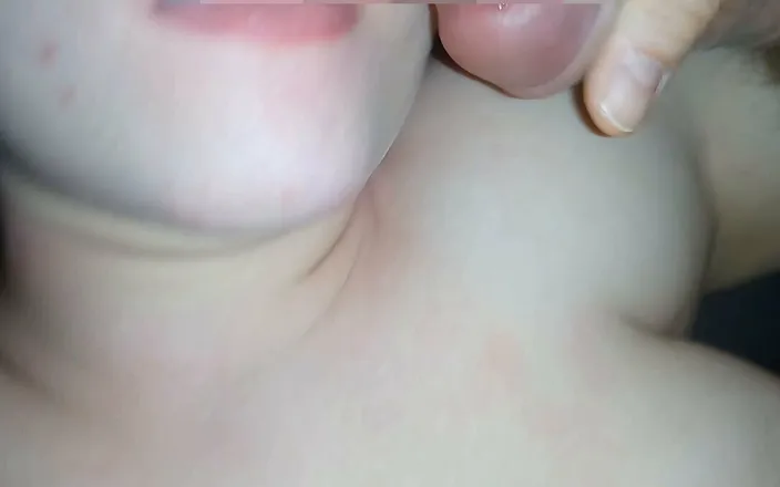 Sekretny666: Cum on Her Smiling Mouth with Her Helping Tongue