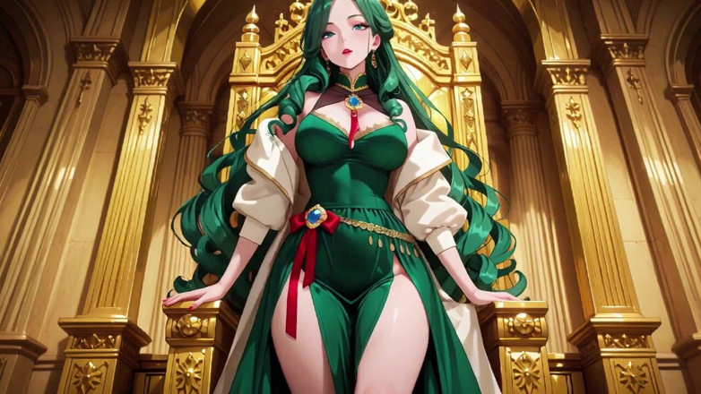 Tay Swift X: Green Queen on the Golden Throne! Lazy Seduction in a...