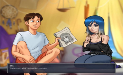 Hentai World: Kisah musim panas - teman sekelas remaja rambut biru eve mengambil...