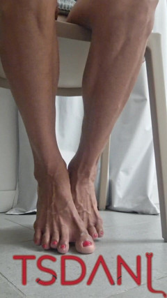 At Home, Showing My Feet by Voice, I Think About When It Will Be Wonderful to Suck Them All at Night thumbnail