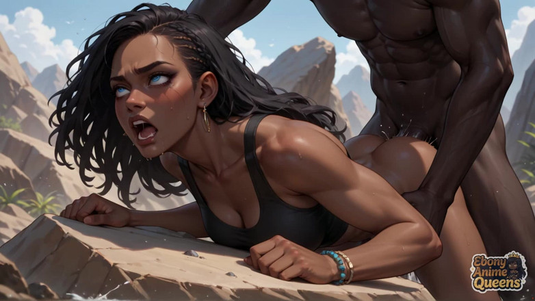 Ebony Anime Queens: La fièvre d’ébène chauffe le désert ! le porno X le...