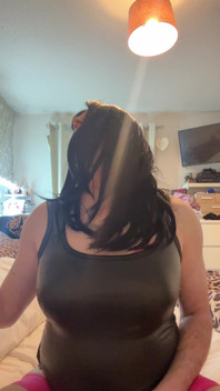 Wet Look Dress Tease